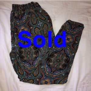 Blue Paisley Flowy Jogger type pants